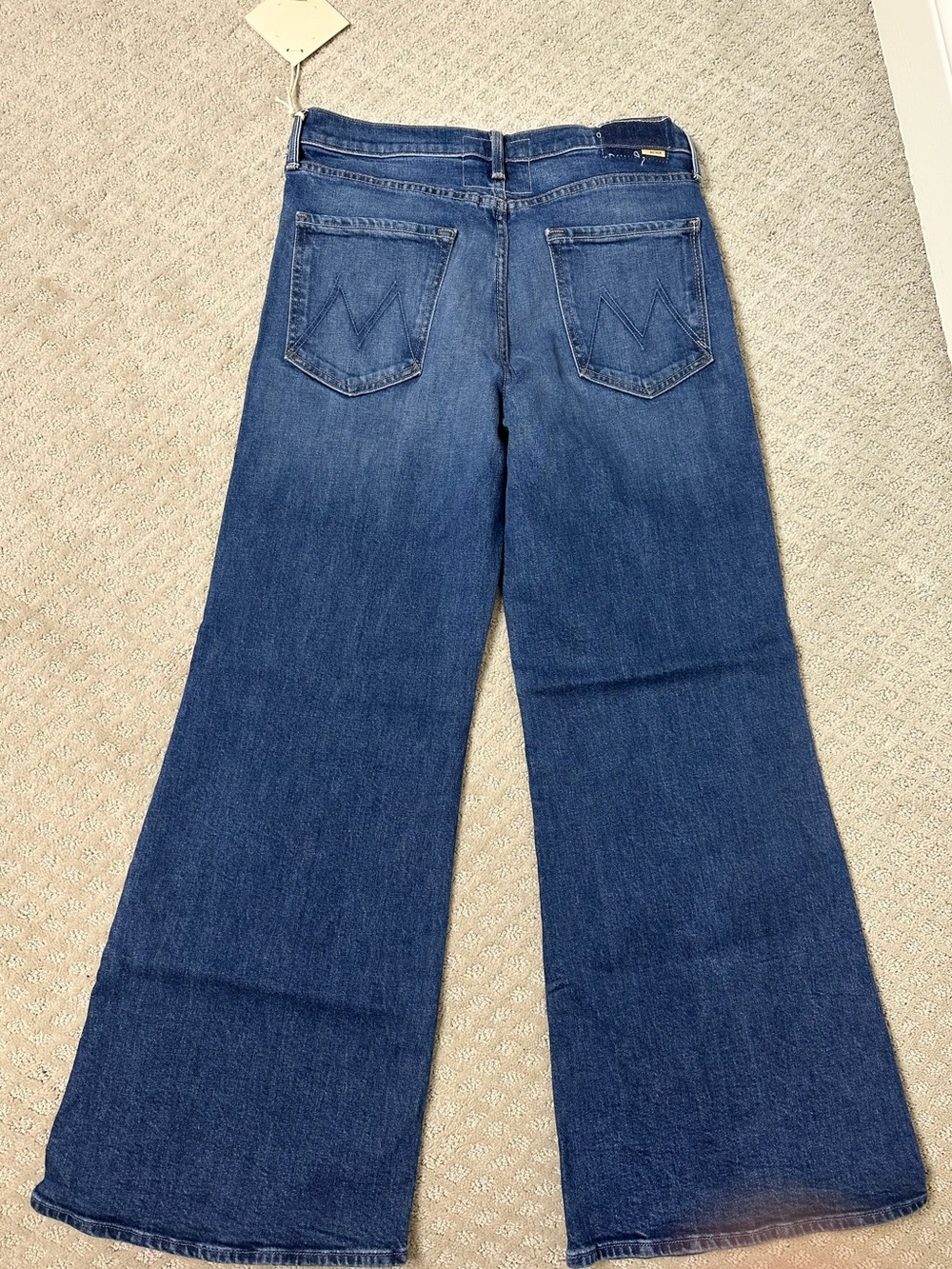 NWT sz 31 Mother Tomcat Roller Skimp mid rise wide leg wash Perfectly Imperfect - Picture 5 of 14